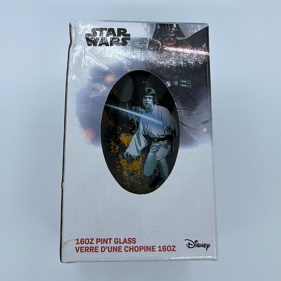 Star Wars glass pints. New. Set of 4. Luke Skywalker, Leia, Chewbacca, Han Solo - Picture 5 of 8